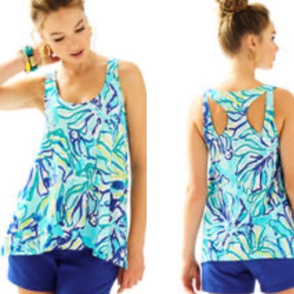 Bundle (2) Lilly Pulitzer Tops Small Wynne Ruffle Monterey Racer Back - Picture 9 of 15